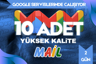 10 ADET MAİL — GOOGLE ONAYLI — WORKSPACE / ÖMÜR 2 GÜN