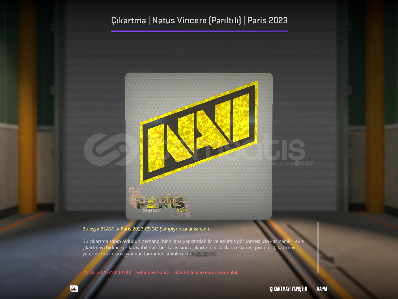 Natus Vincere (Parıltılı) | Paris 2023 Natus Vincere (Parıltılı) | Paris 2023