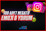 ⚡Negatif İnstagram Emoji Yorum 100 Adet⚡