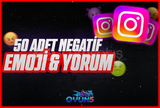 ⚡Negatif İnstagram Emoji Yorum 50 Adet⚡