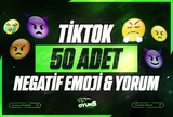 ⭐Negatif Tiktok Emoji Yorum 50 Adet⭐