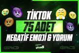 ⭐Negatif Tiktok Emoji Yorum 75 Adet⭐
