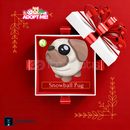 ⭐Neon Snowball Pug⭐ ⭐Neon Snowball Pug⭐