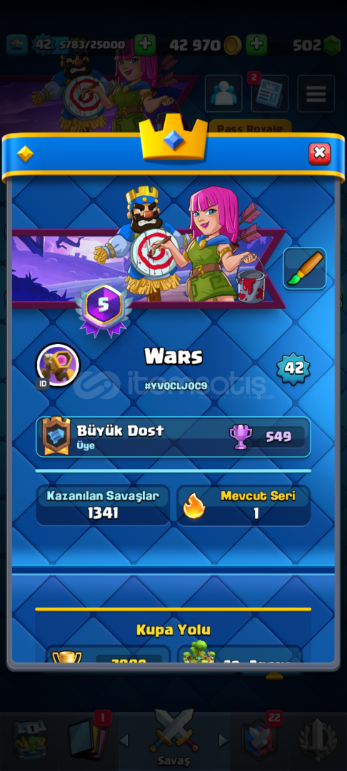 Nerdeyse 8K Clash Royale Hesabı + Nerdeyse 8K Clash Royale Hesabı +