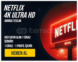 NETFLIX 4K ULTRA HD PAKET / ANINDA TESLIM