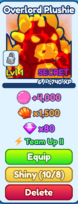 NEW SECRET OVERLORD PLUSHIE BGSI