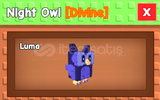 Night Owl Grow A Garden Roblox