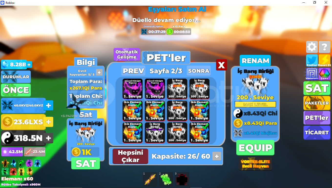 NİNJA LEGENDS 4 Qİ PET NİNJA LEGENDS 4 Qİ PET