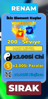 NİNJA LEGENDS İKİZ ELEMENT KUŞLAR 200LV