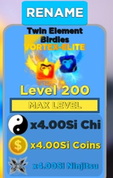 ⭐Ninja Legends Twin Element Birdies⭐