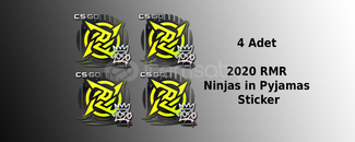 Ninjas in Pyjamas Takımı RMR 2020 - 4'lü Sticker Ninjas in Pyjamas Takımı RMR 2020 - 4'lü Sticker