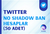No Shadow Ban Twitter Hesaplar (50 Adet)