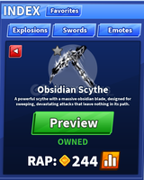 obsidian scythe