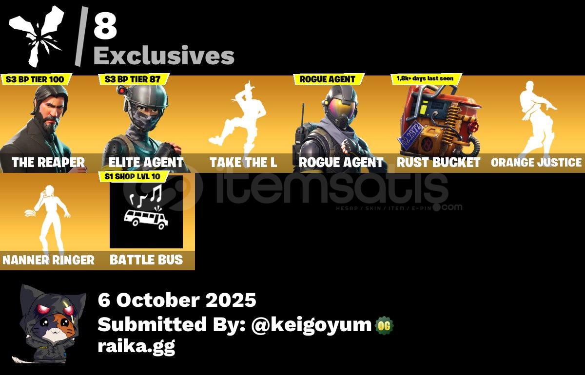 OG FORTNİTE HESABI  OG FORTNİTE HESABI