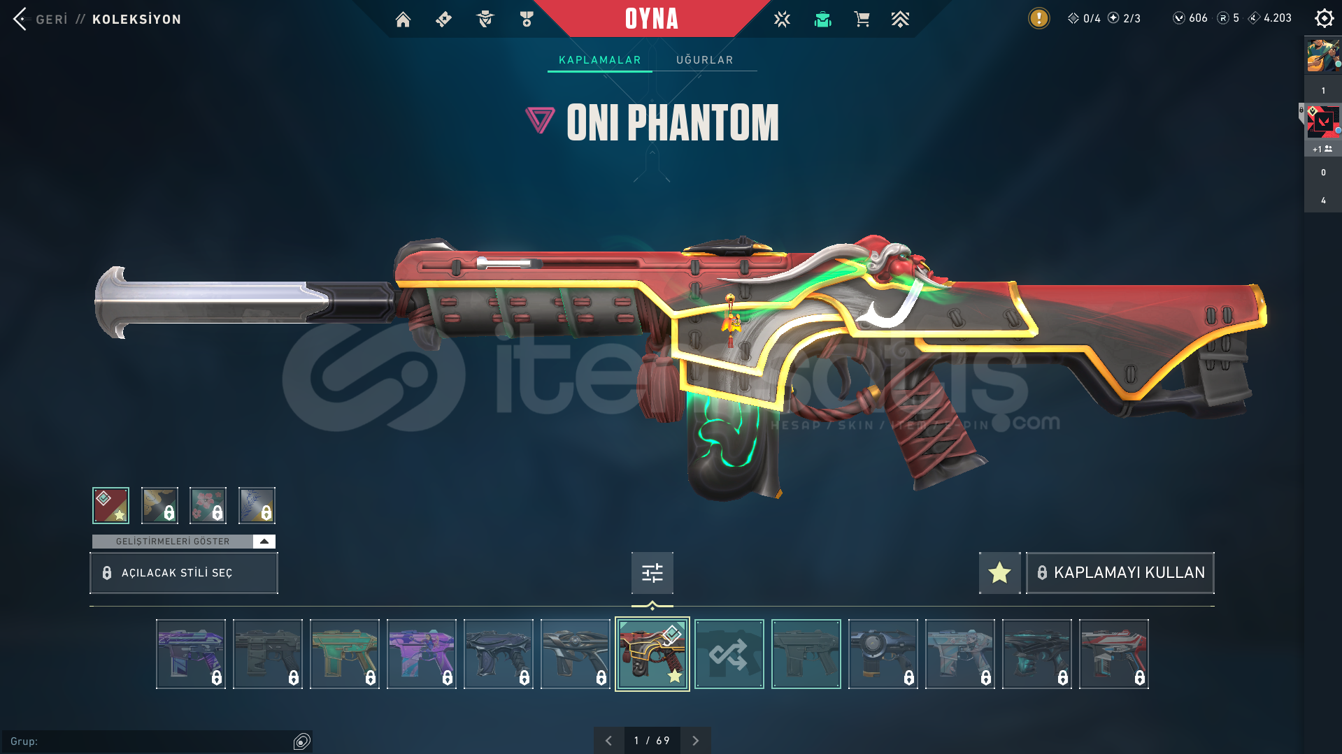 Oni Phantom+Yitik Vandal+600VP Temiz Hesap Oni Phantom+Yitik Vandal+600VP Temiz Hesap