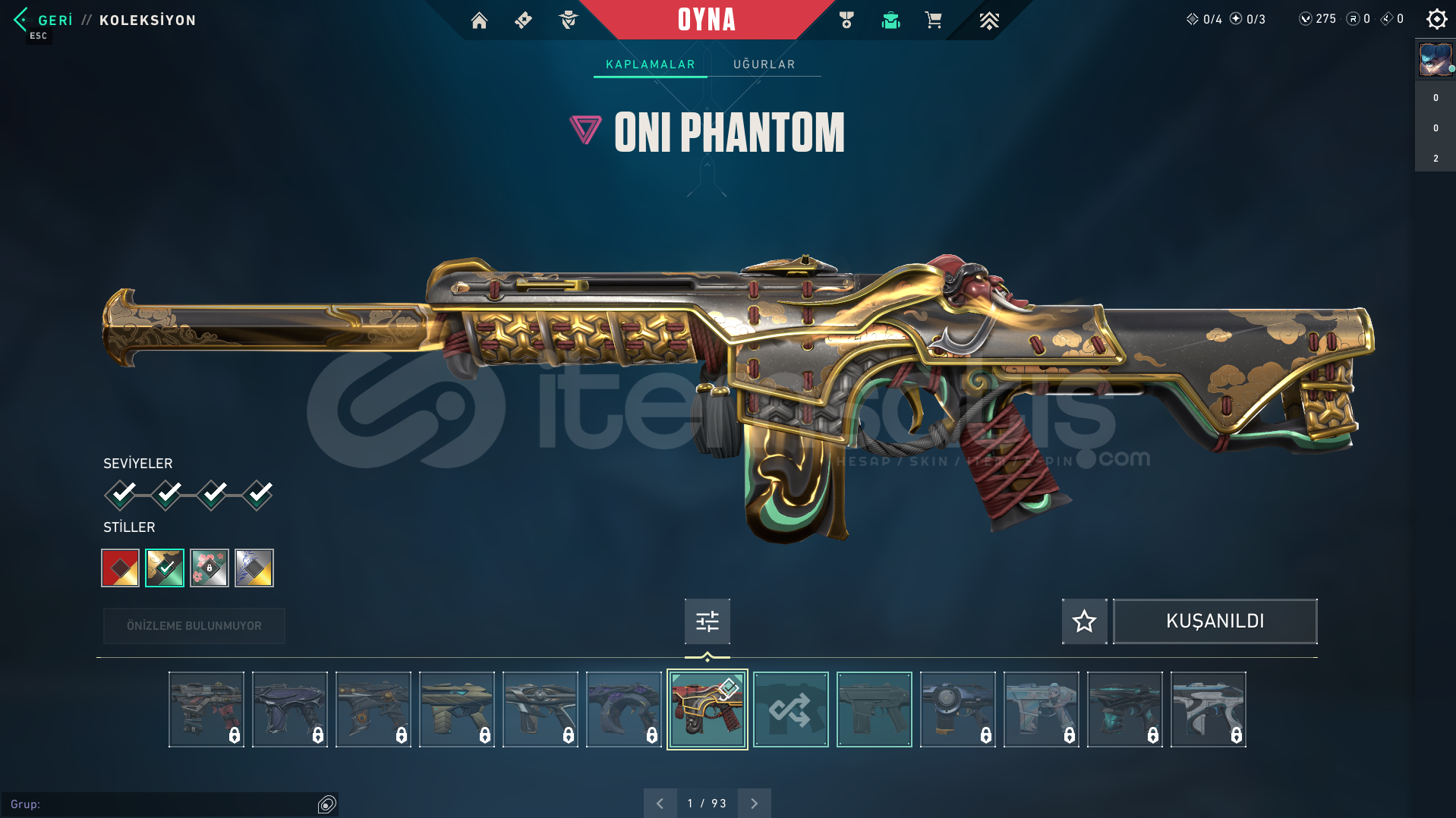 ONİ PHANTOMLU MAİLLİ TR HESAP ONİ PHANTOMLU MAİLLİ TR HESAP
