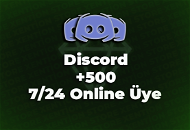 [Online ÜYE]Discord + 500 7/24 Online Üye