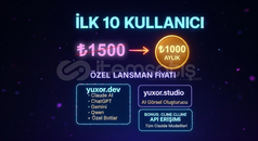 Opus 4,1 Sonnet 4,5 Api key 1000TL