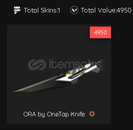 Ora one-tap Bıçak 13lvl temiz hesap