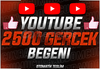 ⭐ORGANİK+⭐ 2500 GERÇEK YOUTUBE BEĞENİ