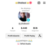 Organik 8440 Takipçili TikTok 55k beğeni -eski