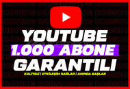 ⭐✅{ORGANİK + ÖMÜR BOYU}⭐1000 YOUTUBE ABONE⭐
