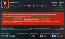 Maıl değisen steam hesabı pazarlık olur