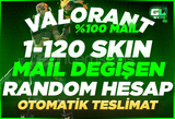 [OTO]⭐%100 MAİL DEĞİŞEN 1-120 SKİN RANDOM HESAP