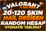 [OTO]⭐%100 MAİL DEĞİŞEN 20-120 SKİN RANDOM ⭐