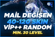 [OTO]⭐%100 MAİL DEĞİŞEN 40-120 SKİN RANDOM