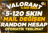 [OTO]⭐%100 MAİL DEĞİŞEN 5-120 SKİN RANDOM HESAP