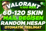 [OTO]⭐%100 MAİL DEĞİŞEN 60-120 SKİN RANDOM 