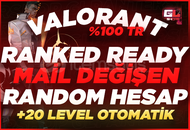 [OTO]⭐%100TR MAİLLİ RANKED READY +20 LEVEL