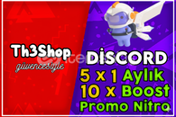 ⭐(OTO) 5x 1 Aylık Nitro Promo + 10x Boost⭐