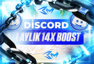 ✨ [OTO+BOTSUZ] Discord 1 AYLIK 14X BOOST ✨KALİTE
