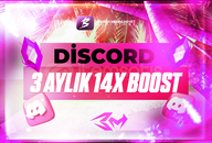 ✈️ [OTO+BOTSUZ] Discord 3 AYLIK 14X BOOST ✈️