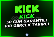 ⭐[OTO-GARANTİLİ] Kick Hızlı 100 Takipçi