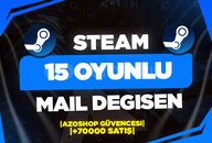 ⭐OTO TESLIM ⭐ +15 OYUNLU STEAM MAIL DEGISEN⭐