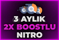 (OTO TESLİM)2x Boostlu 3 Aylık Discord Nitro