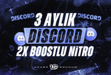 [Oto Teslim] Discord 3 Aylık 2x Boostlu Nitro