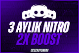 [Oto Teslim] Discord 3 Aylık 2x Boostlu Nitro