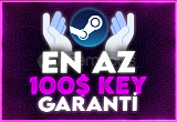 [OTO TESLİM]En Az 100$ Steam Random Key