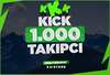 ⭐️ HIZLI TESLİM - KİCK 1000 TAKİPÇİ ⭐️