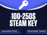 Min 100-250$ / 3300-8000₺ Steam Key [Garanti]