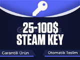 [Oto Teslim] Min 25-100$ / 750-3000₺ Steam Key