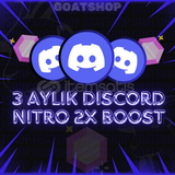 ⭐ VİP⭐ 3 Aylık 2x Boostlu Discord Nitro