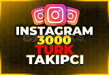 ⭐[OTOMATIK] Instagram 3000 Türk Takipçi⭐