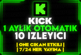 ⭐️[OTOMATİK] KİCK AYLIK 10 İZLEYİCİ⭐️