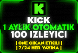 ⭐️[OTOMATİK] KİCK AYLIK 100 İZLEYİCİ⭐️