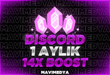 ⭐️[BOTSUZ] DİSCORD 1 AYLIK 14X BOOST⭐️